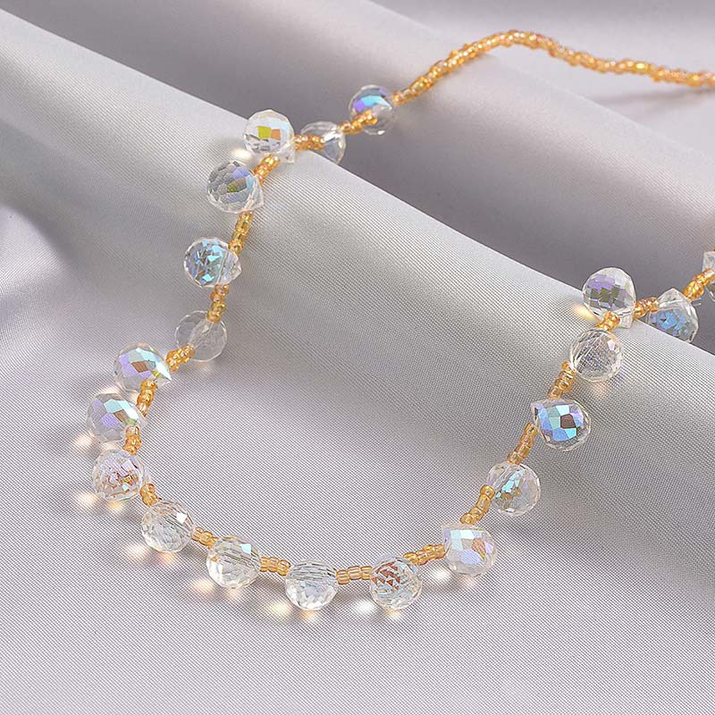 Sweet Simple Style Geometric Artificial Crystal Beaded Women's Necklace display picture 7