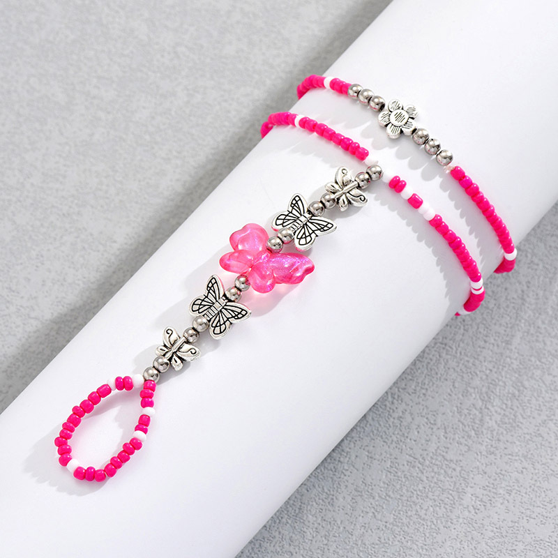 Bohemian Beach Flower Butterfly Plastic Beaded Women's Anklet display picture 3