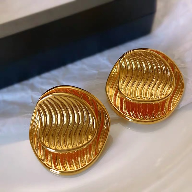 1 Paar Ig-stil Einfacher Stil Geometrisch Überzug Sterling Silber Vergoldet Versilbert Ohrstecker display picture 3