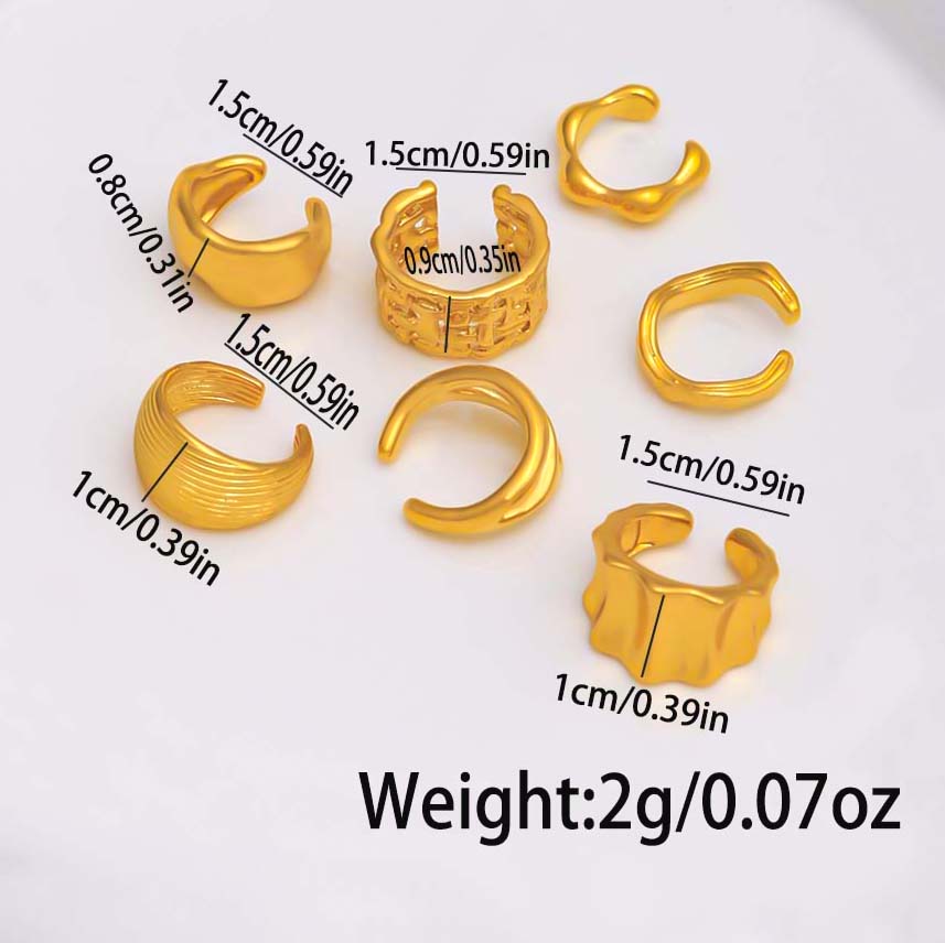 1 Piece Simple Style Geometric Plating Copper 18k Gold Plated Ear Cuffs display picture 2