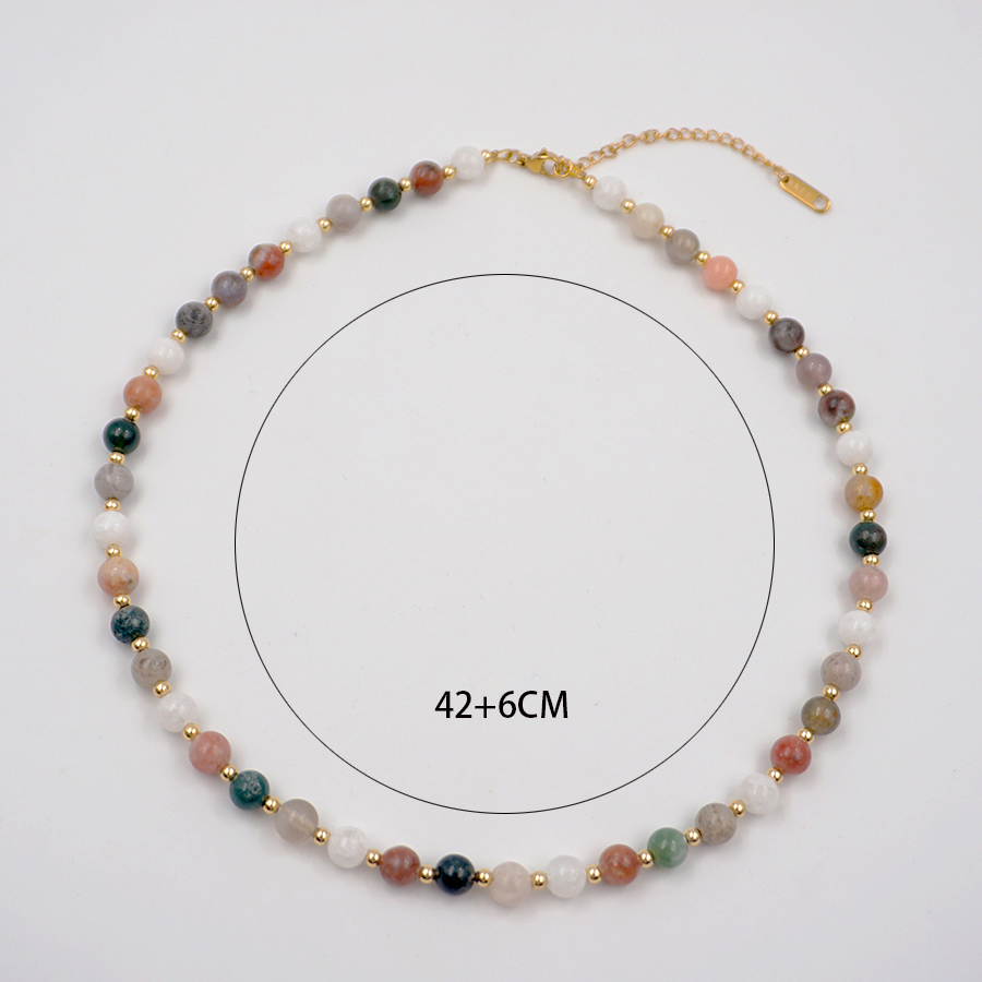 Edelstahl 304 Süßwasserperle Achat Vergoldet Elegant Vintage-Stil Perlen Überzug Geometrisch Halskette display picture 7