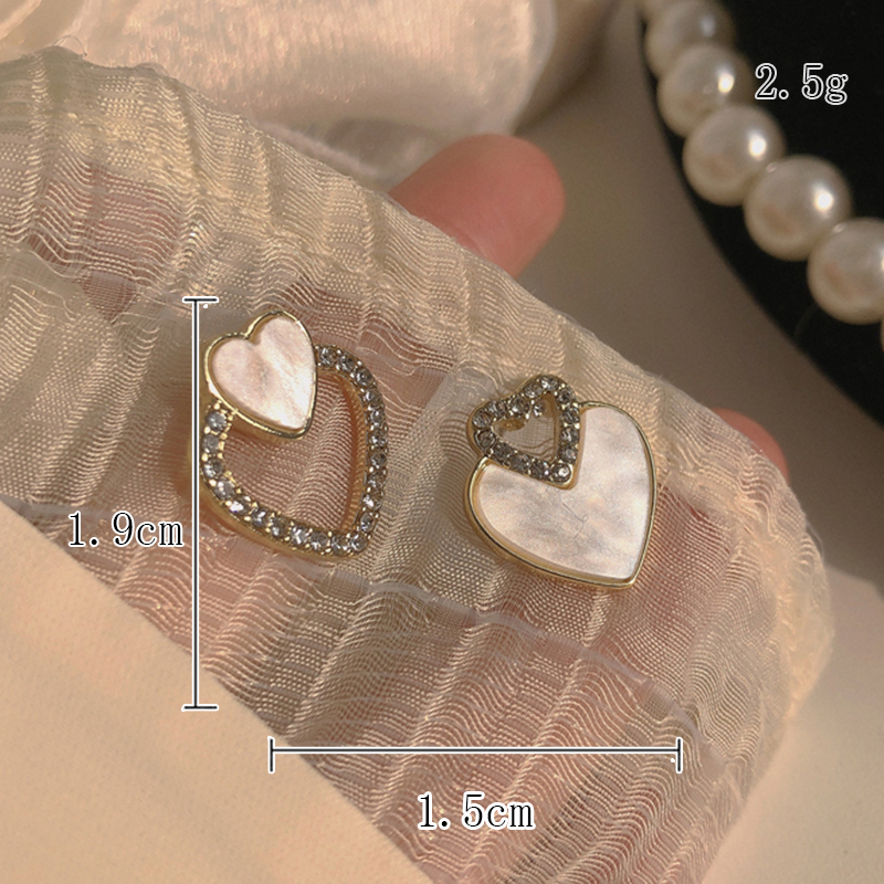 1 Paar Mode Herzform Blume Kürbis Überzug Inlay Legierung Künstliche Perlen Strasssteine Hülse 14 Karat Vergoldet Ohrringe display picture 9
