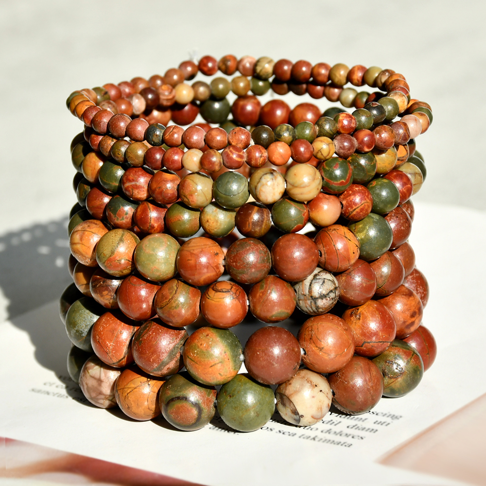 Casual Simple Style Round Natural Stone Beaded Handmade Bracelets display picture 6