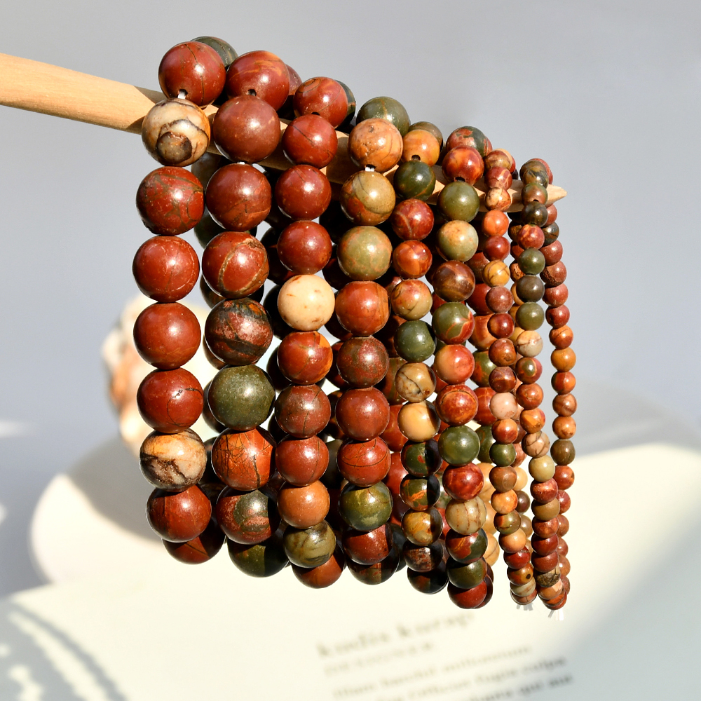 Casual Simple Style Round Natural Stone Beaded Handmade Bracelets display picture 1