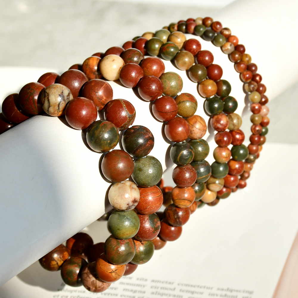 Casual Simple Style Round Natural Stone Beaded Handmade Bracelets display picture 4