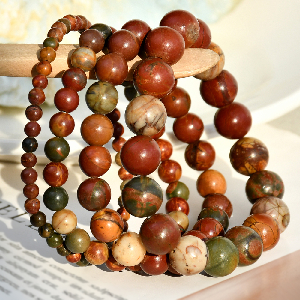 Casual Simple Style Round Natural Stone Beaded Handmade Bracelets display picture 5