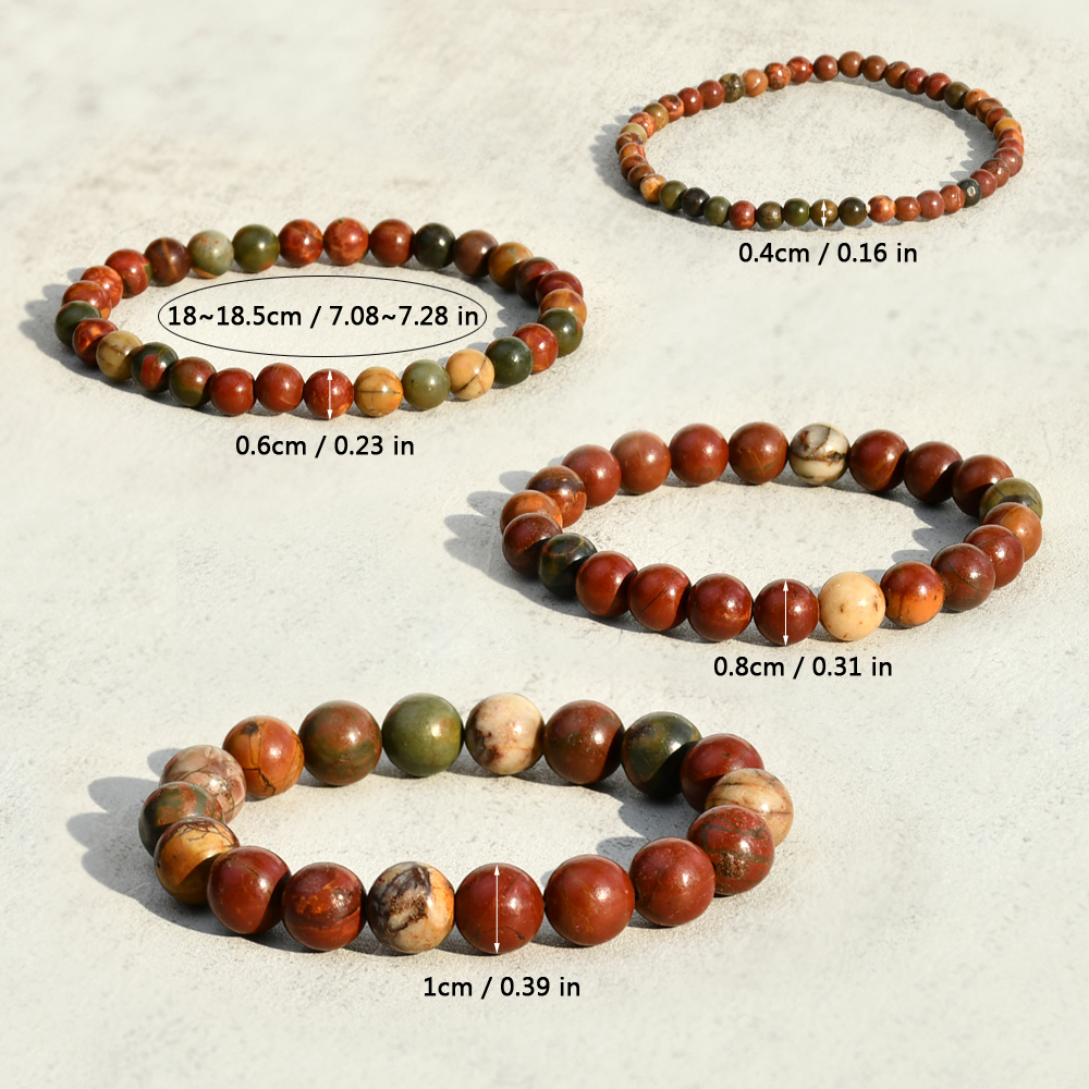 Casual Simple Style Round Natural Stone Beaded Handmade Bracelets display picture 3