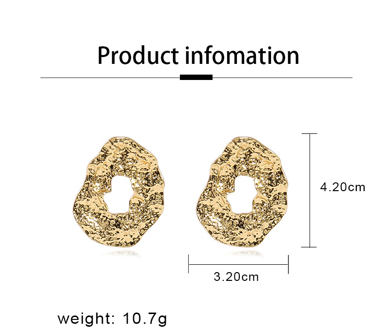 Ig Style Simple Style Irregular Solid Color Alloy Ear Studs display picture 8