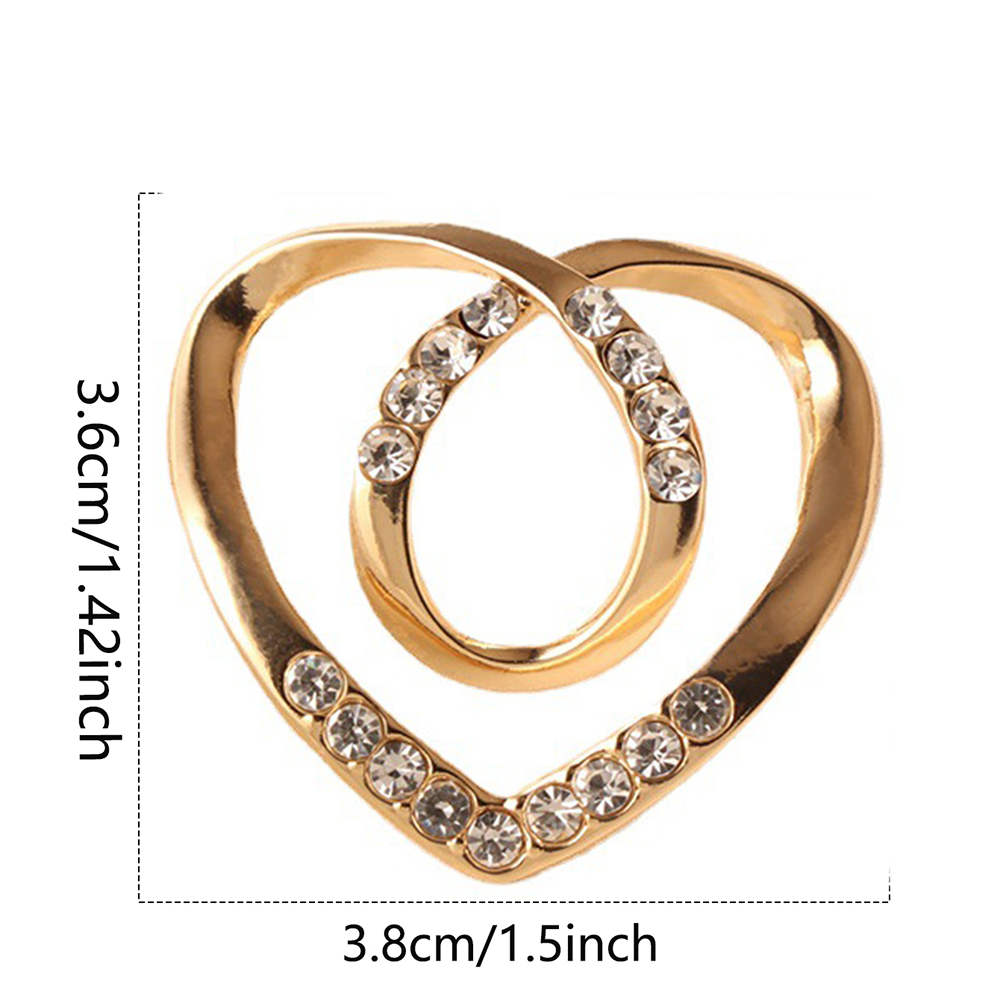 Women's Elegant Simple Style Heart Shape Alloy Resin Hollow Out Scarf Ring display picture 4