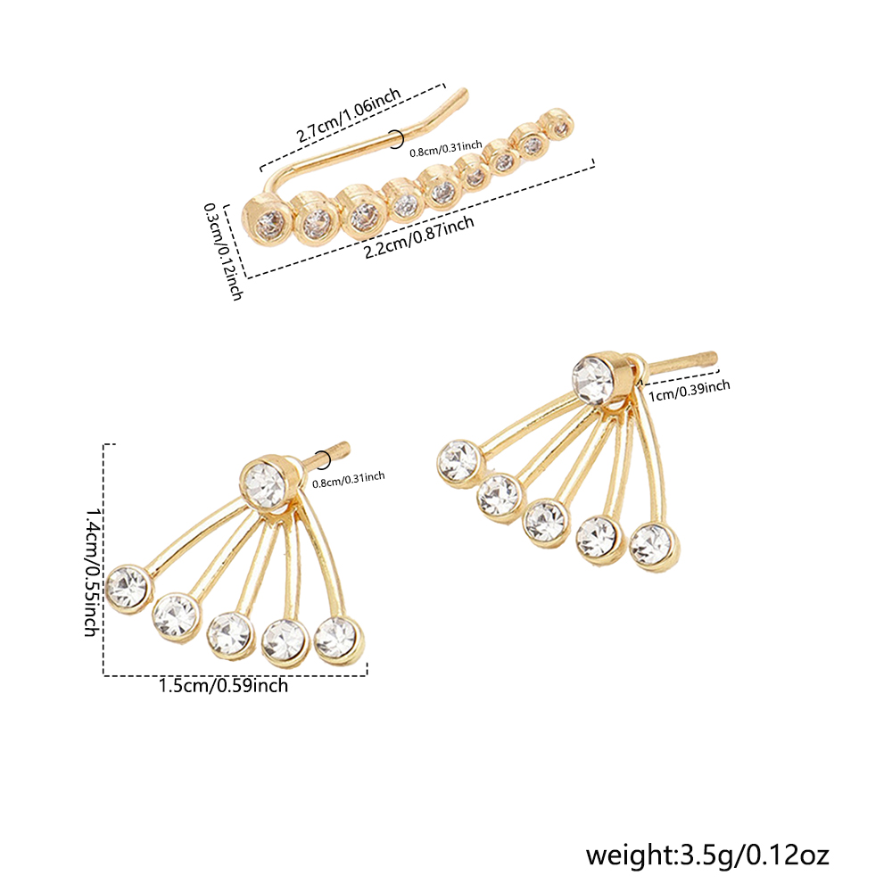 مجوهرات بالجملة أسلوب بسيط هندسي سبيكة ترصيع الأذن display picture 1