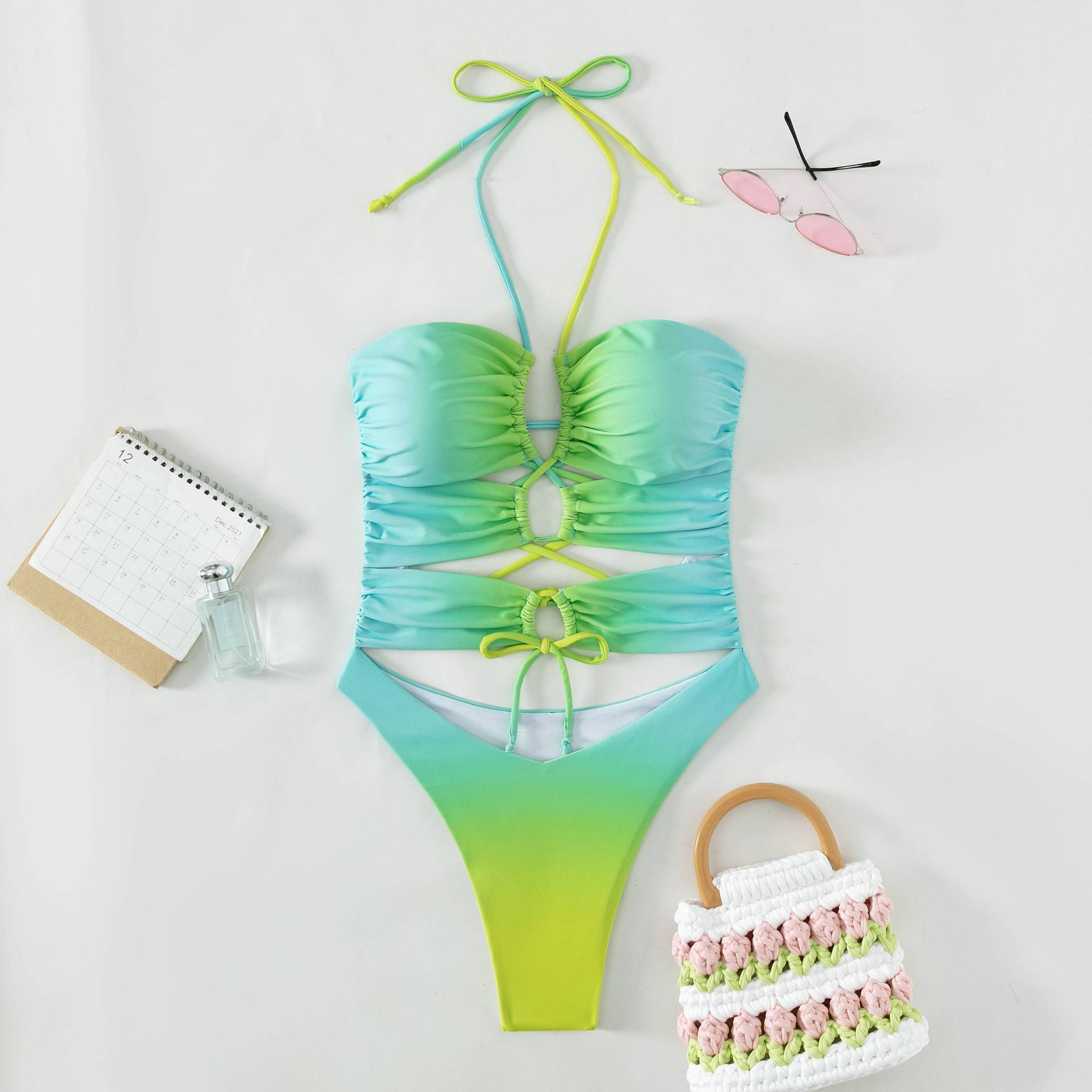 Women's Simple Style Classic Style Color Block 1 Piece One Piece Swimwear display picture 17