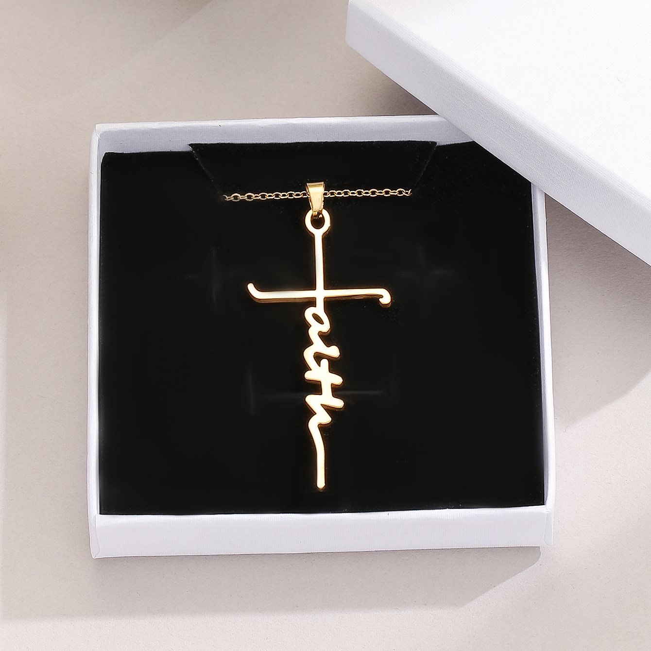 Hip-hop Cross Letter Stainless Steel Sweater Chain display picture 5