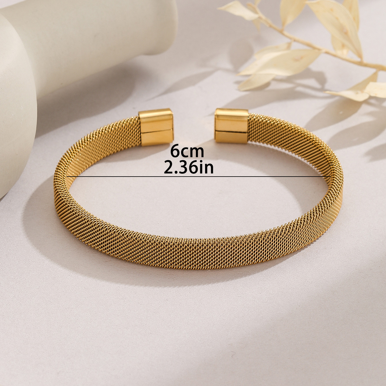 Simple Style Letter Stainless Steel 18k Gold Plated Bangle display picture 8