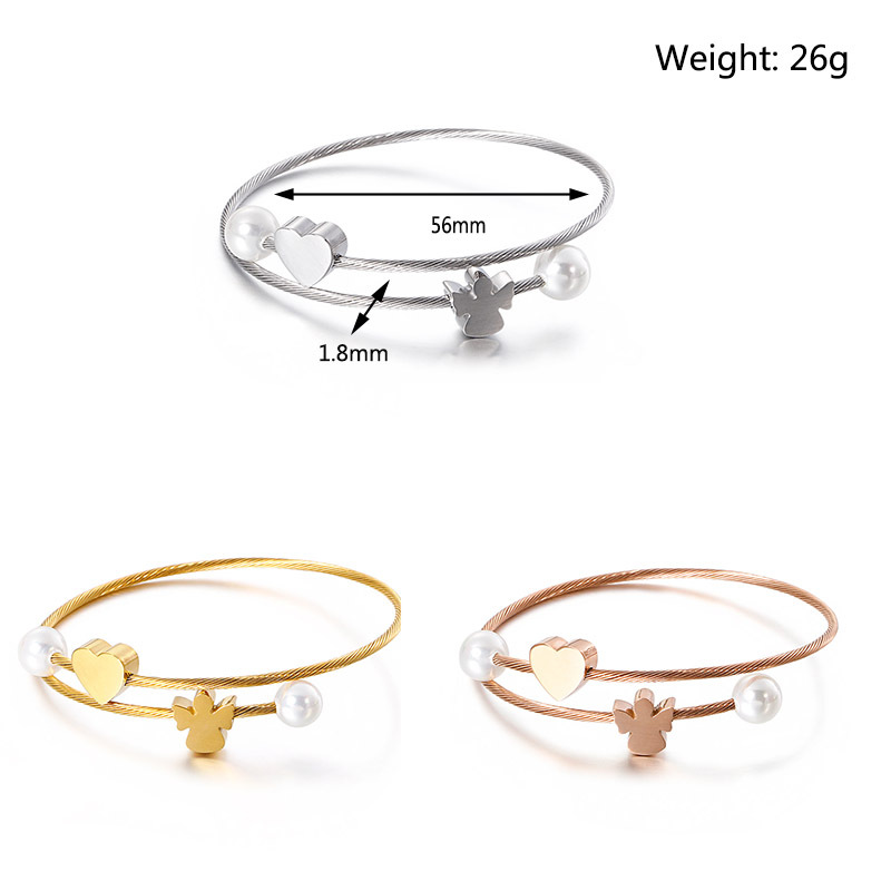 Simple Style Infinity Star Moon Titanium Steel 18K Gold Plated Bangle In Bulk display picture 2