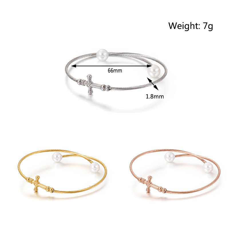Simple Style Infinity Star Moon Titanium Steel 18K Gold Plated Bangle In Bulk display picture 8