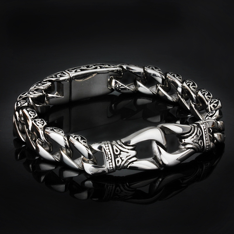Wholesale Punk Geometric Titanium Steel Rings Bracelets display picture 2