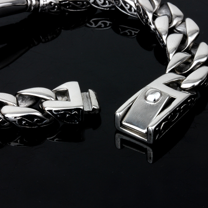 Großhandel Punk Geometrisch Titan Stahl Ringe Armbänder display picture 3