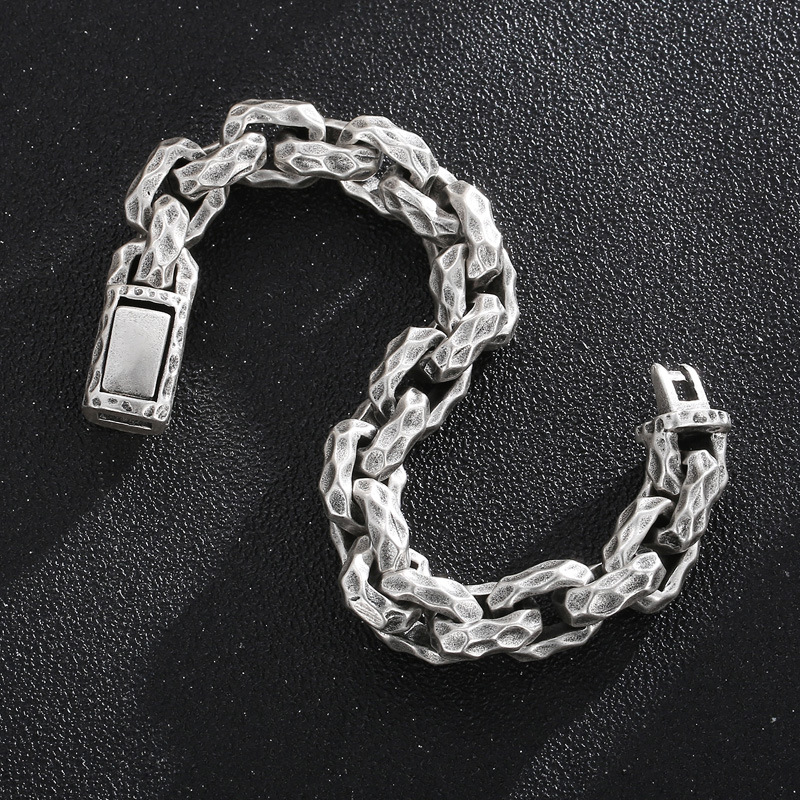 Titanium Steel 18K Gold Plated Retro Punk Geometric Rings Bracelets display picture 7