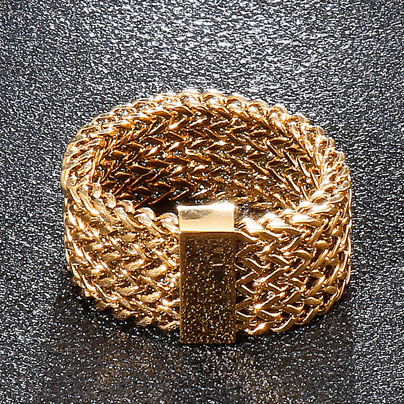 Titanium Steel 18K Gold Plated Hip-Hop Punk Plating Geometric Rings Bracelets display picture 4