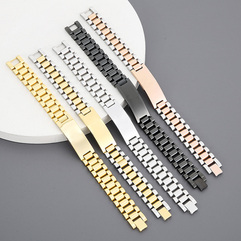 Casual Retro Solid Color Titanium Steel 18K Gold Plated Bracelets In Bulk display picture 1
