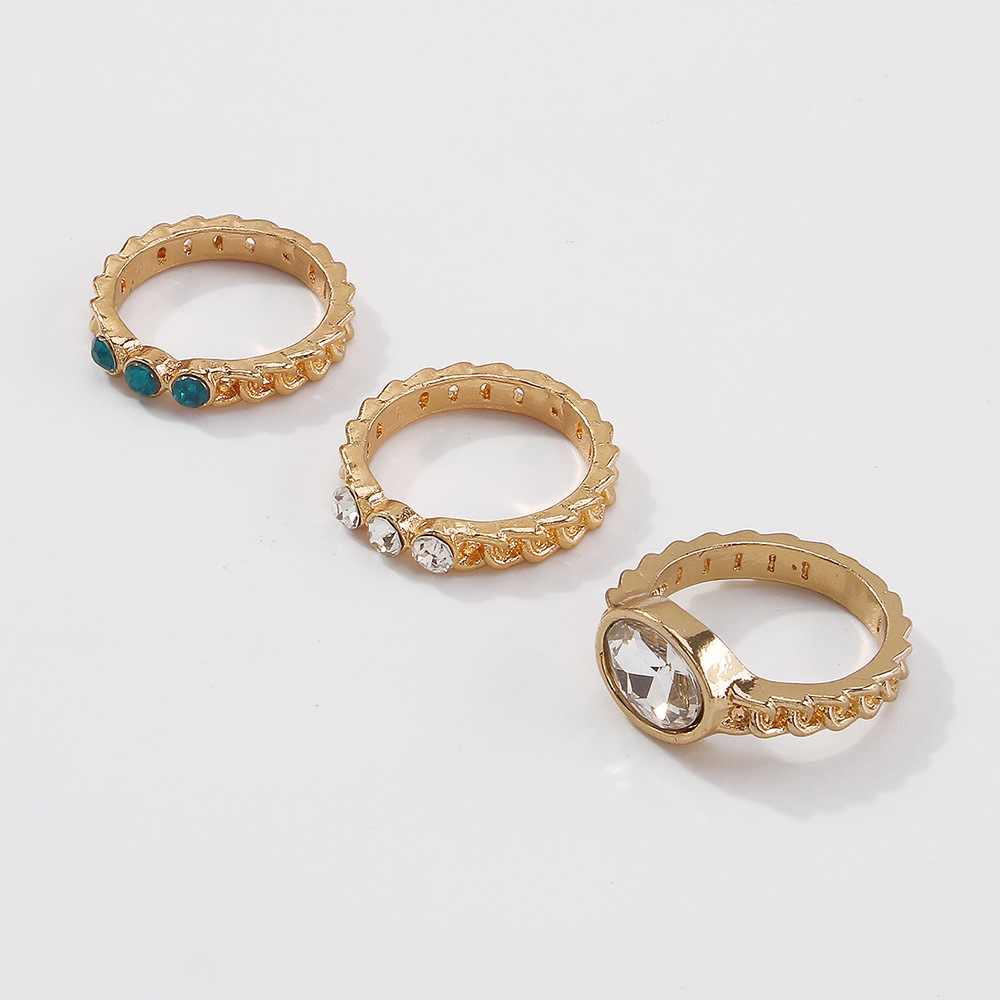 Modern Style Simple Style Geometric Alloy Rhinestones Women's Rings display picture 3