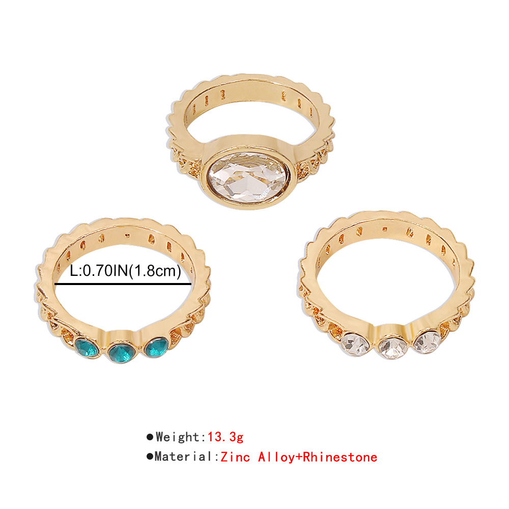 Modern Style Simple Style Geometric Alloy Rhinestones Women's Rings display picture 5
