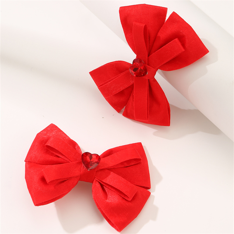 Women's Cute Sweet Bow Knot Alloy Organza Inlay Artificial Pearls Hair Clip display picture 3