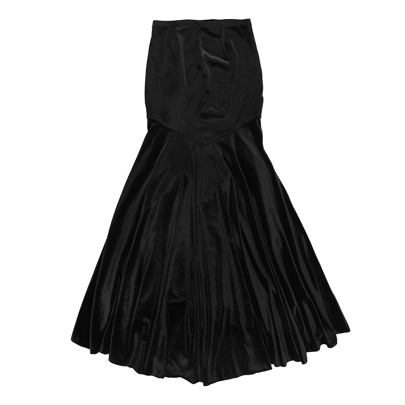 Winter Autumn Punk Streetwear Solid Color Spandex Polyester Maxi Long Dress Skirts display picture 25