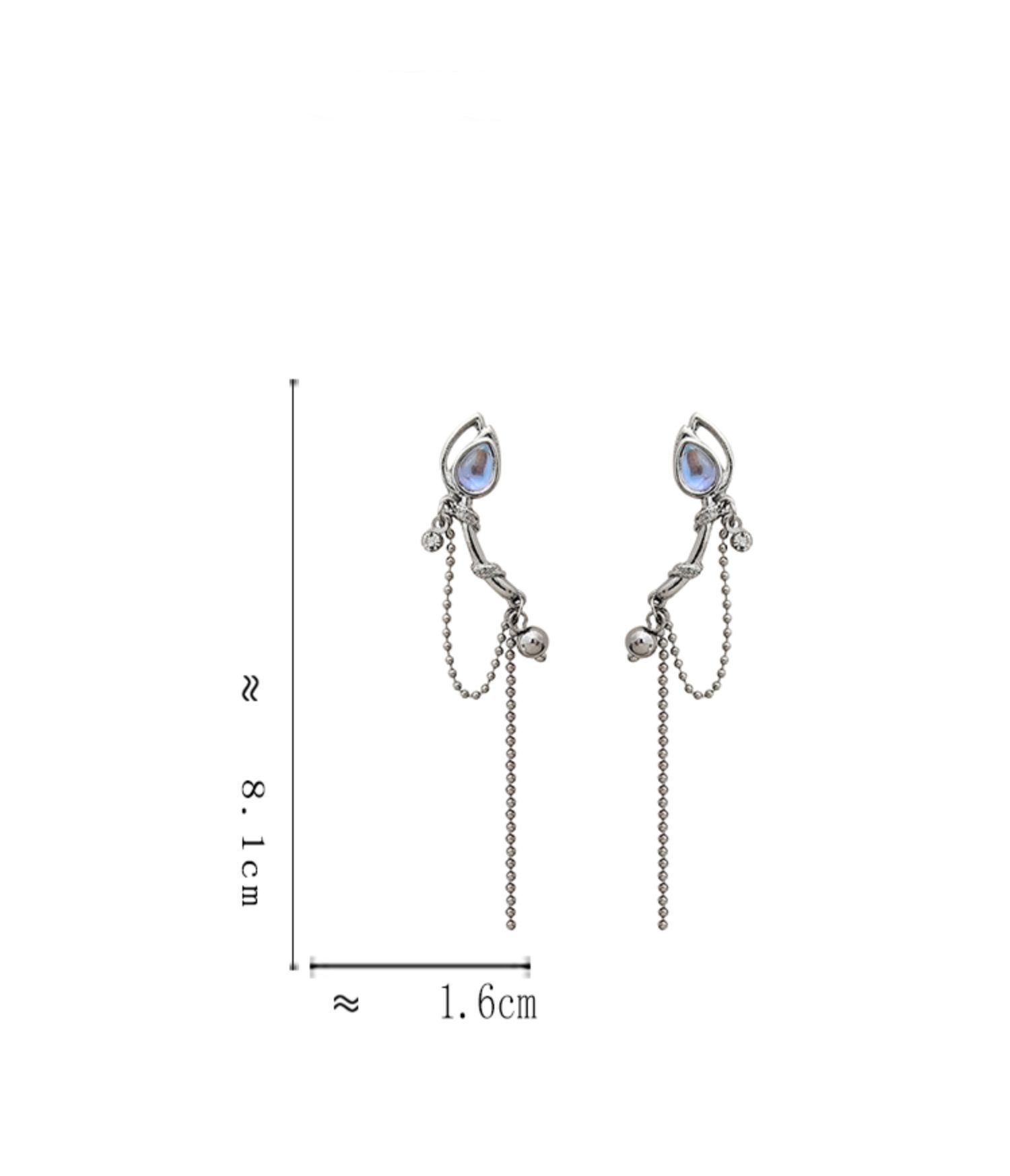 1 Pair Ig Style Sweet Flower Plating Chain Inlay Alloy Gem Glass Drop Earrings display picture 15