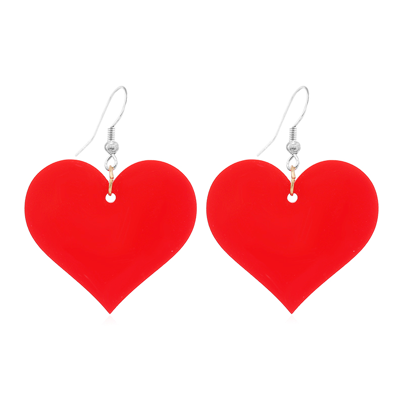 1 Pair Romantic Heart Shape Arylic Drop Earrings display picture 12