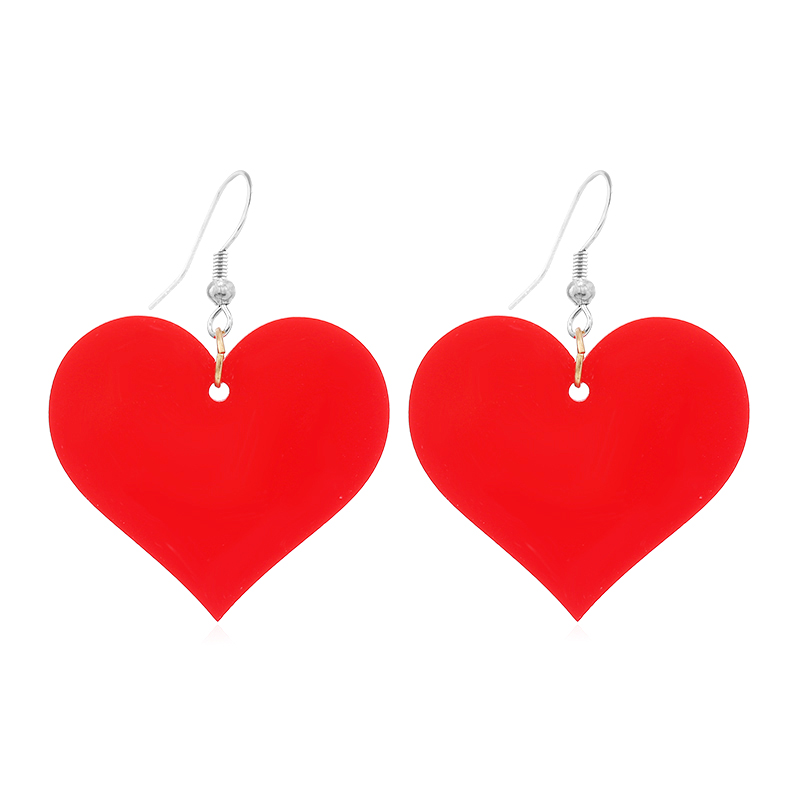 1 Paire Romantique Forme De Cœur Arylique Boucles D'oreilles display picture 12