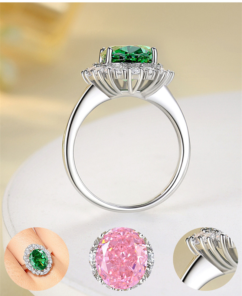 Elegant Glam Geometrisch Sterling Silber Inlay Diamant Mit Hohem Kohlenstoffgehalt Ringe display picture 5