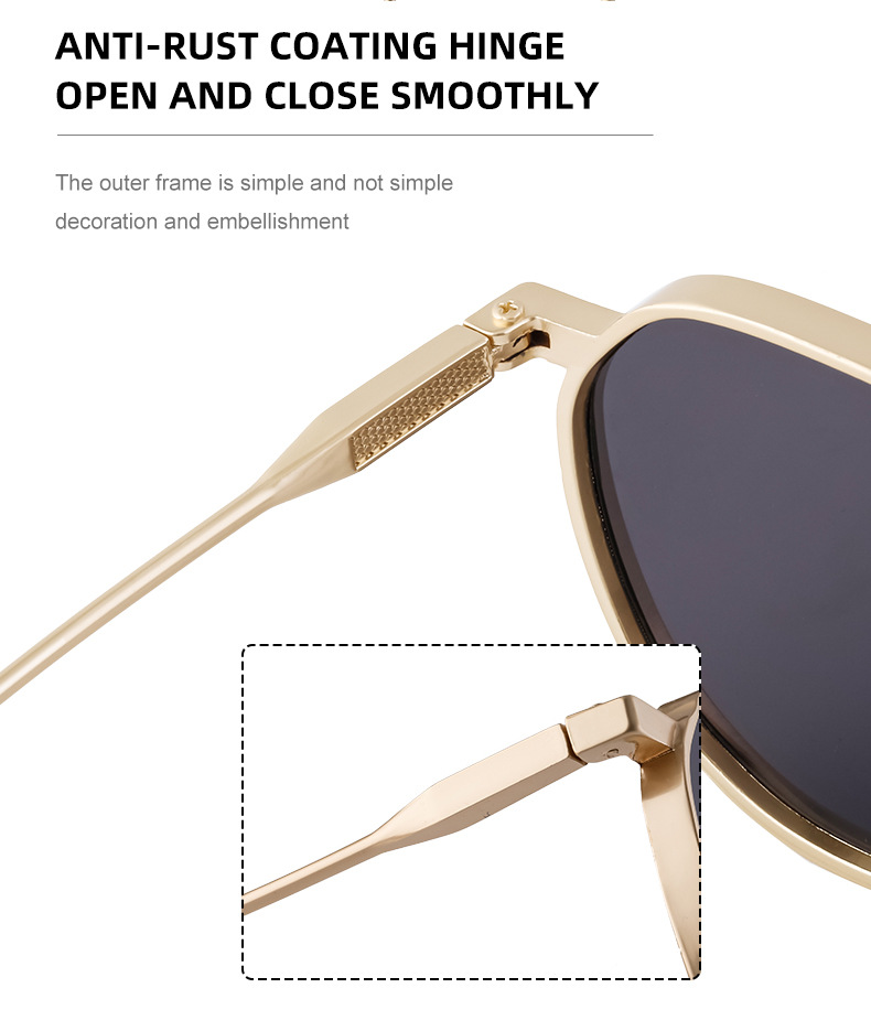 Retro Fashion Solid Color Pc Oval Frame Full Frame Men's Sunglasses display picture 9