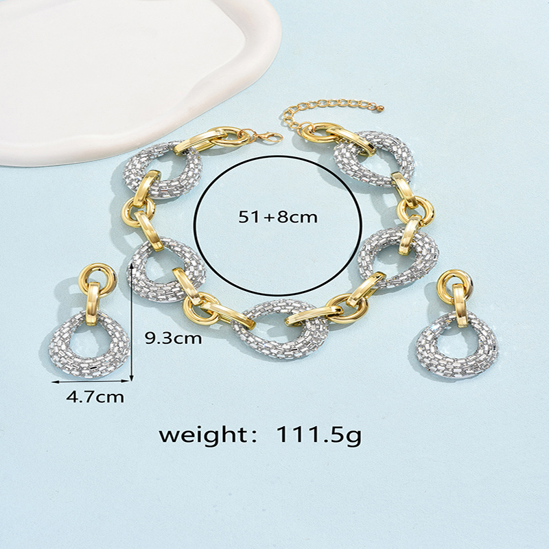 Elegant Luxurious Geometric Arylic Plating Gold Plated Silver Plated Women's Earrings Necklace display picture 7