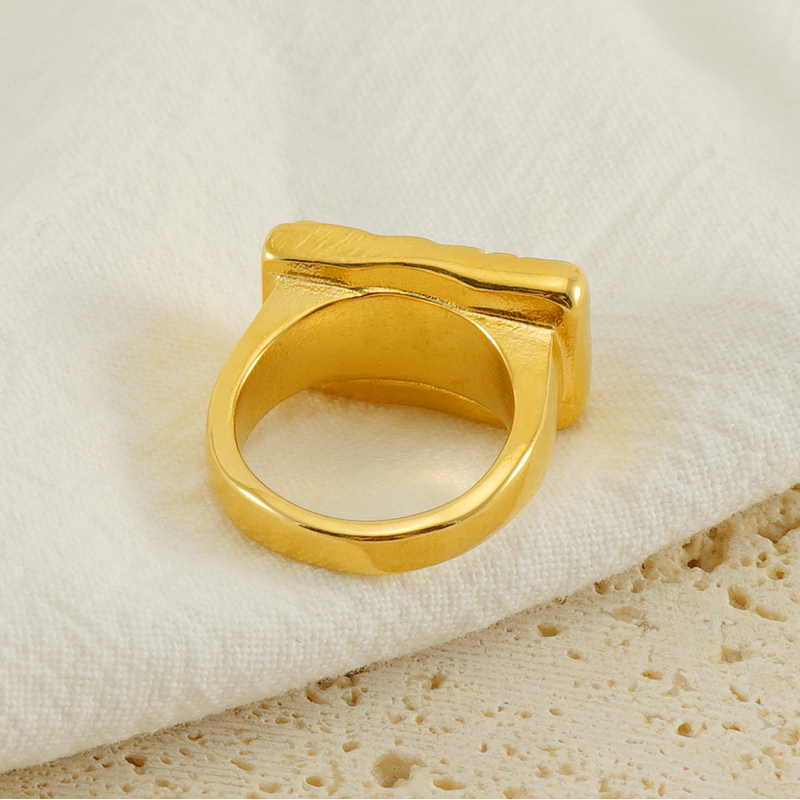304 Stainless Steel 18K Gold Plated Lady Polishing Plating Inlay Eye Natural Stone Zircon Rings display picture 6