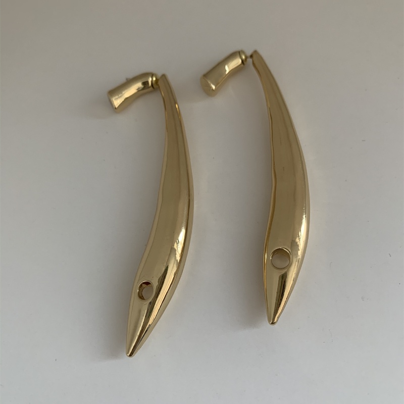 1 Paire Exagéré À La Française Couleur Unie Placage Alliage Plaqué Or Plaqué Argent Boucles D'oreilles display picture 6