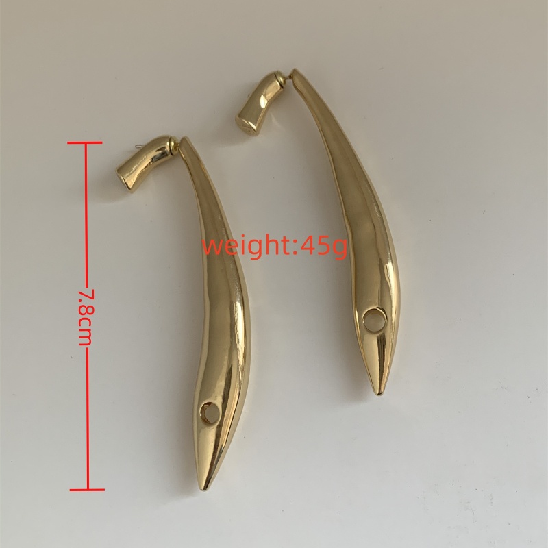 1 Pair Exaggerated French Style Solid Color Plating Alloy Gold Plated Silver Plated Drop Earrings display picture 15