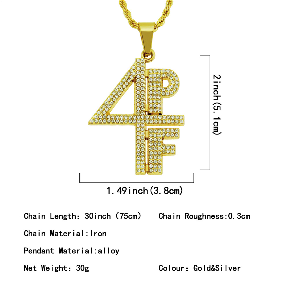 Simple Style Number Alloy Men's Pendant Necklace display picture 2