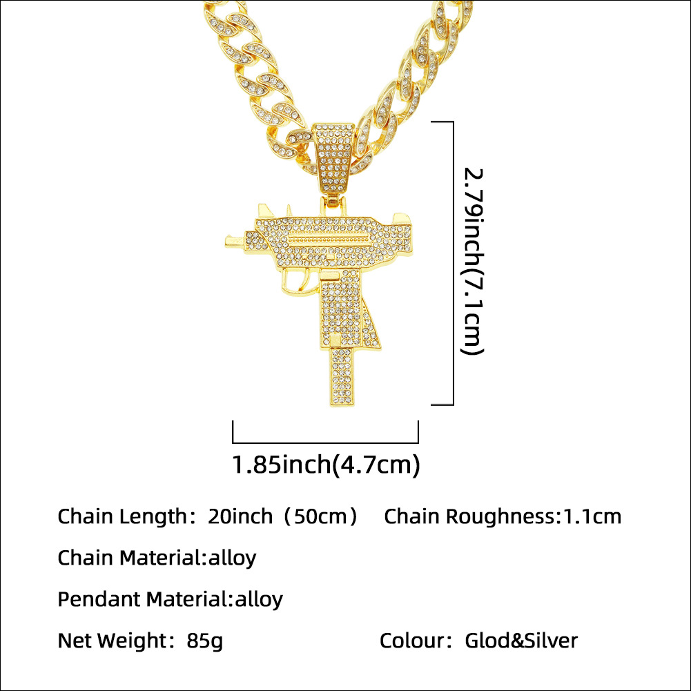 Hip-hop Solid Color Alloy Inlay Zircon Men's Pendant Necklace display picture 1