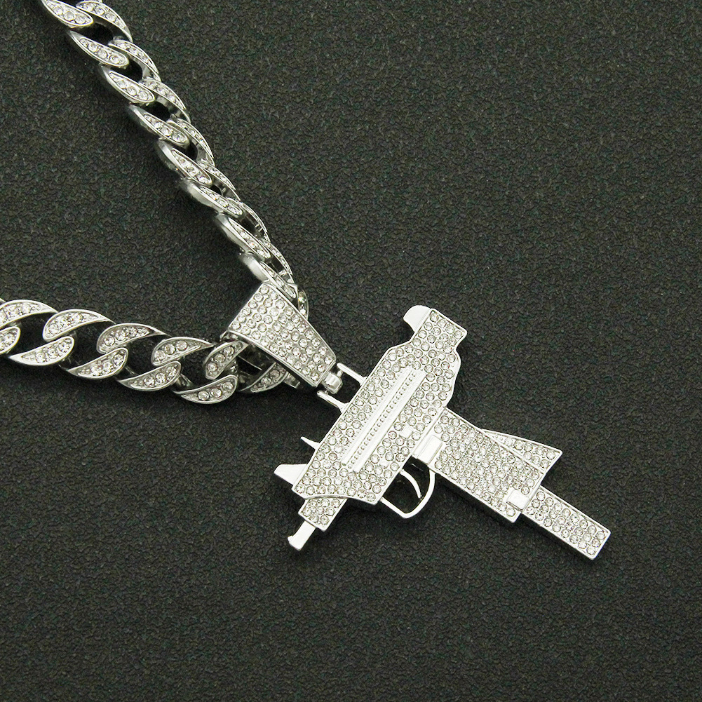 Hip-hop Solid Color Alloy Inlay Zircon Men's Pendant Necklace display picture 3