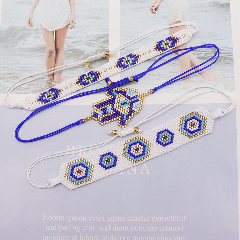 Vintage Style Palm Skateboard Glass Handmade Women's Bracelets display picture 1