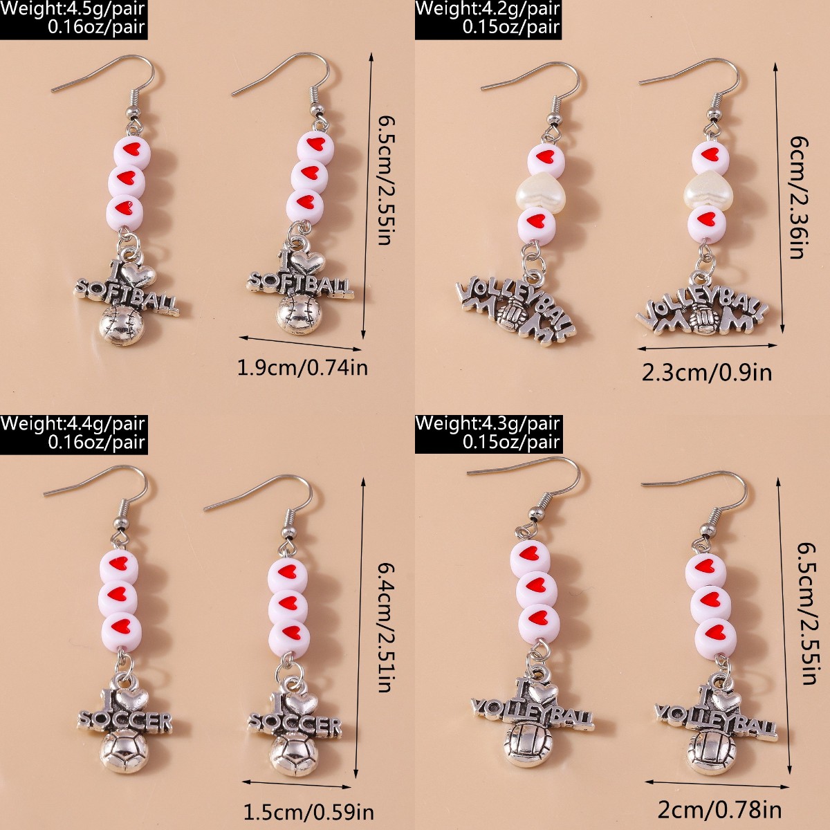 1 Pair Casual Ball Zinc Alloy Drop Earrings display picture 1