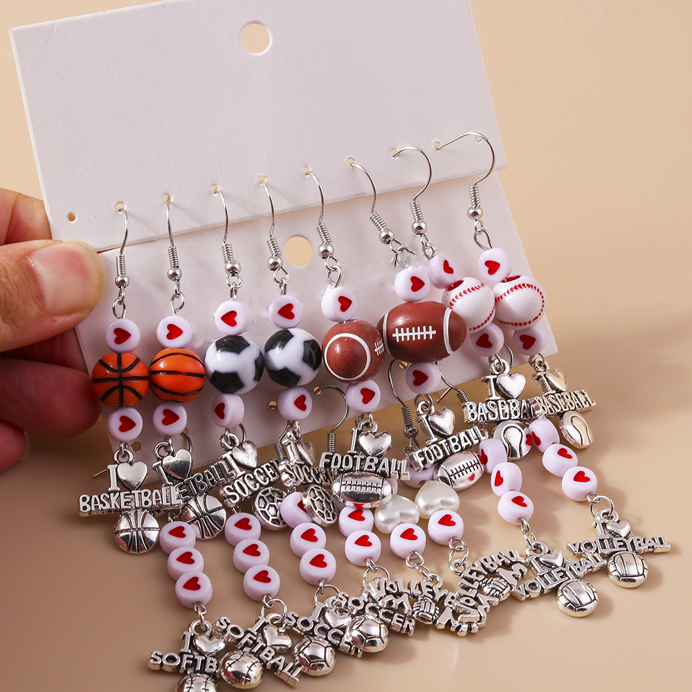 1 Pair Casual Ball Zinc Alloy Drop Earrings display picture 3