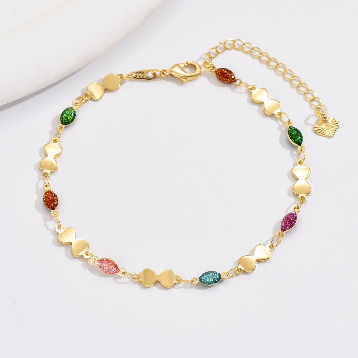 Style Simple Papillon Le Cuivre Placage Plaqué Or 18k Femmes Bracelet De Cheville display picture 4