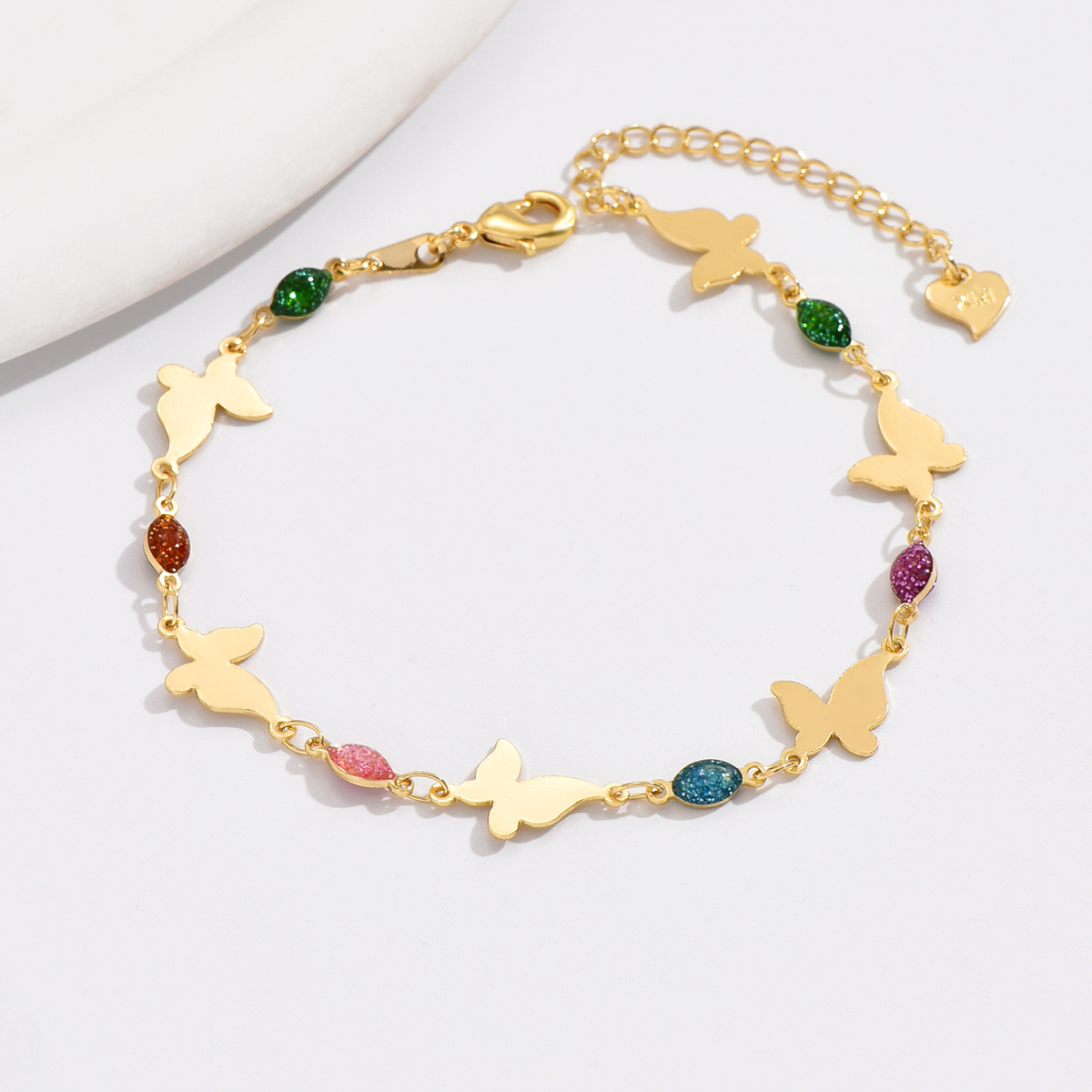 Simple Style Butterfly Copper Plating 18k Gold Plated Women's Anklet display picture 9