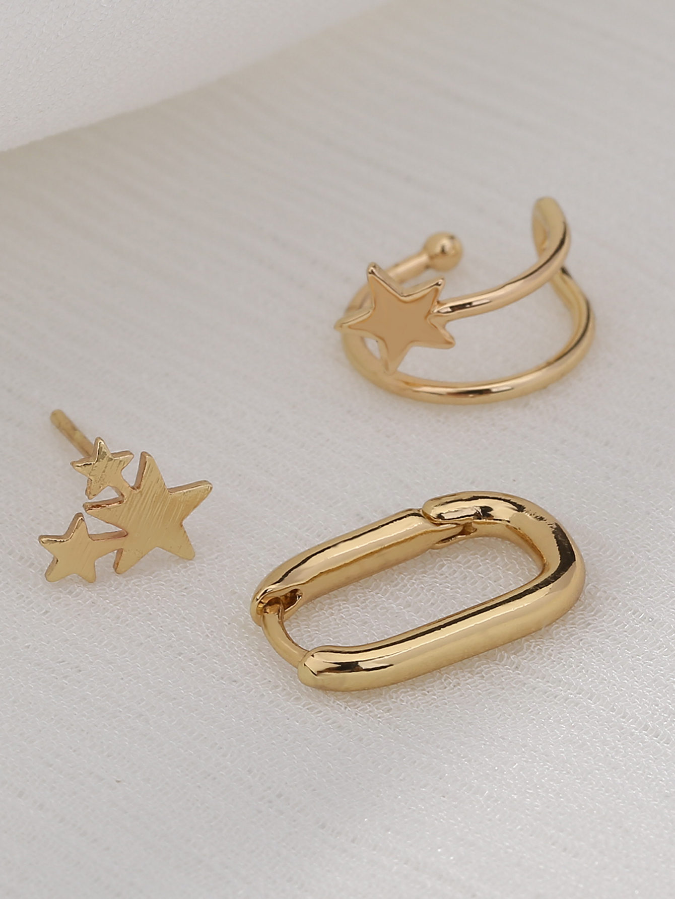 3 Pieces Simple Style Solid Color Copper Ear Cuffs display picture 19