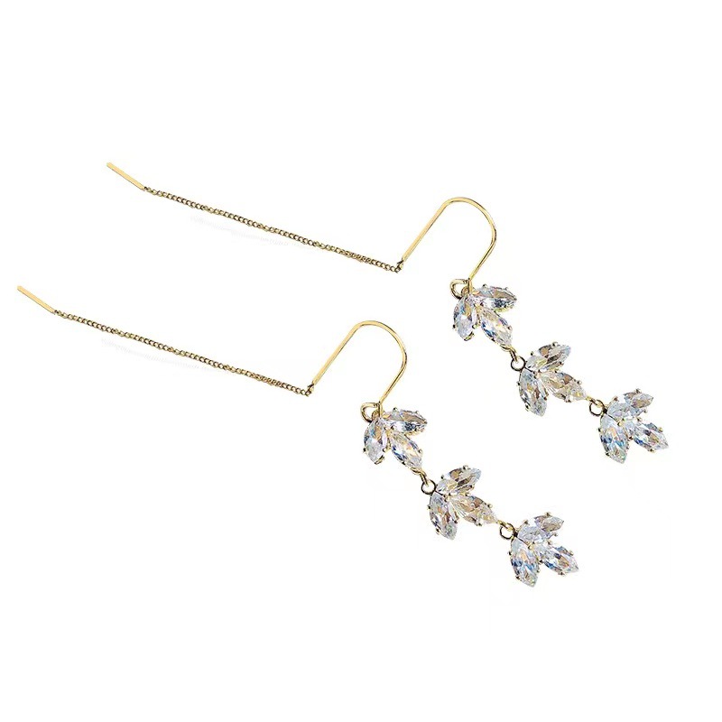 1 Pair Lady Simple Style Leaves Alloy Drop Earrings display picture 5