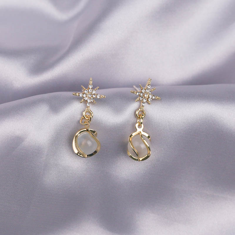 1 Pair French Style Classic Style Star Alloy Drop Earrings display picture 2