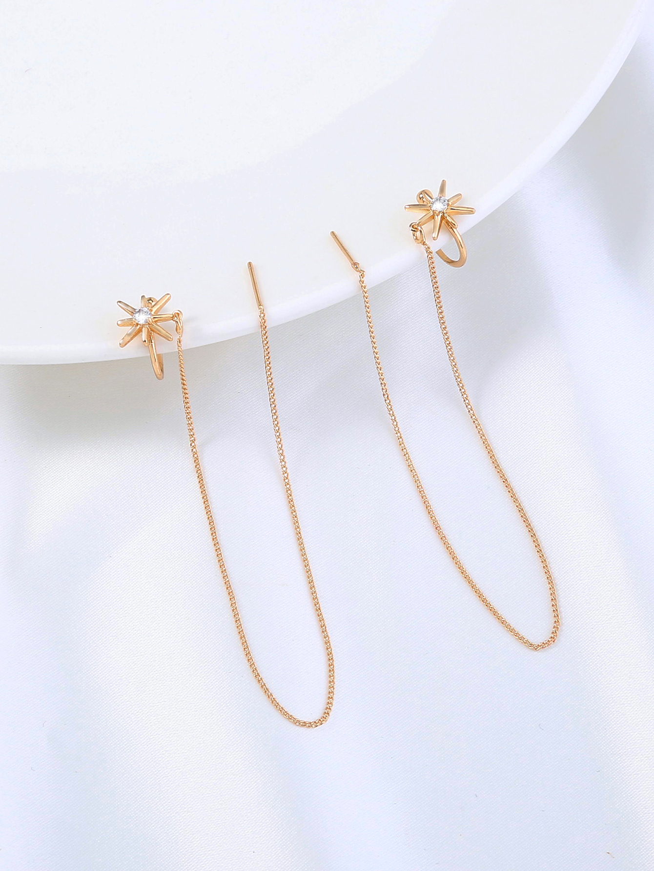 1 Pair Simple Style Solid Color Mesh Copper Drop Earrings display picture 21