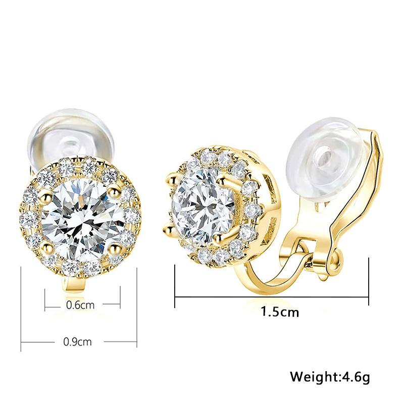 1 Pair Elegant Geometric Solid Color Inlay Copper Zircon Gold Plated Ear Cuffs display picture 7